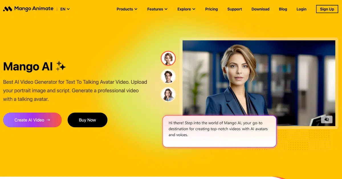 ขั้นตอนการสร้างวิดีโอ AI พูดได้ด้วย Mango AI